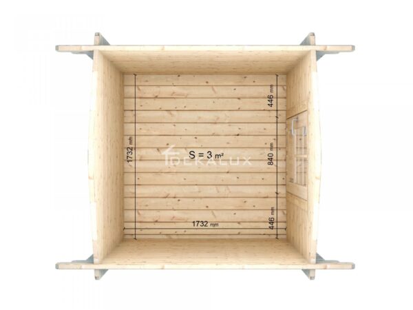 Casetta in legno 1,8x1,8 porta singola (34mm)