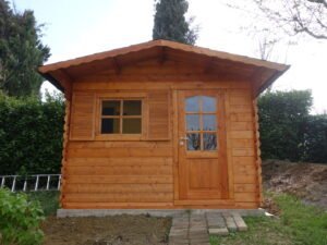 Casetta in legno 3x2 (34mm) con porta singola e finestra