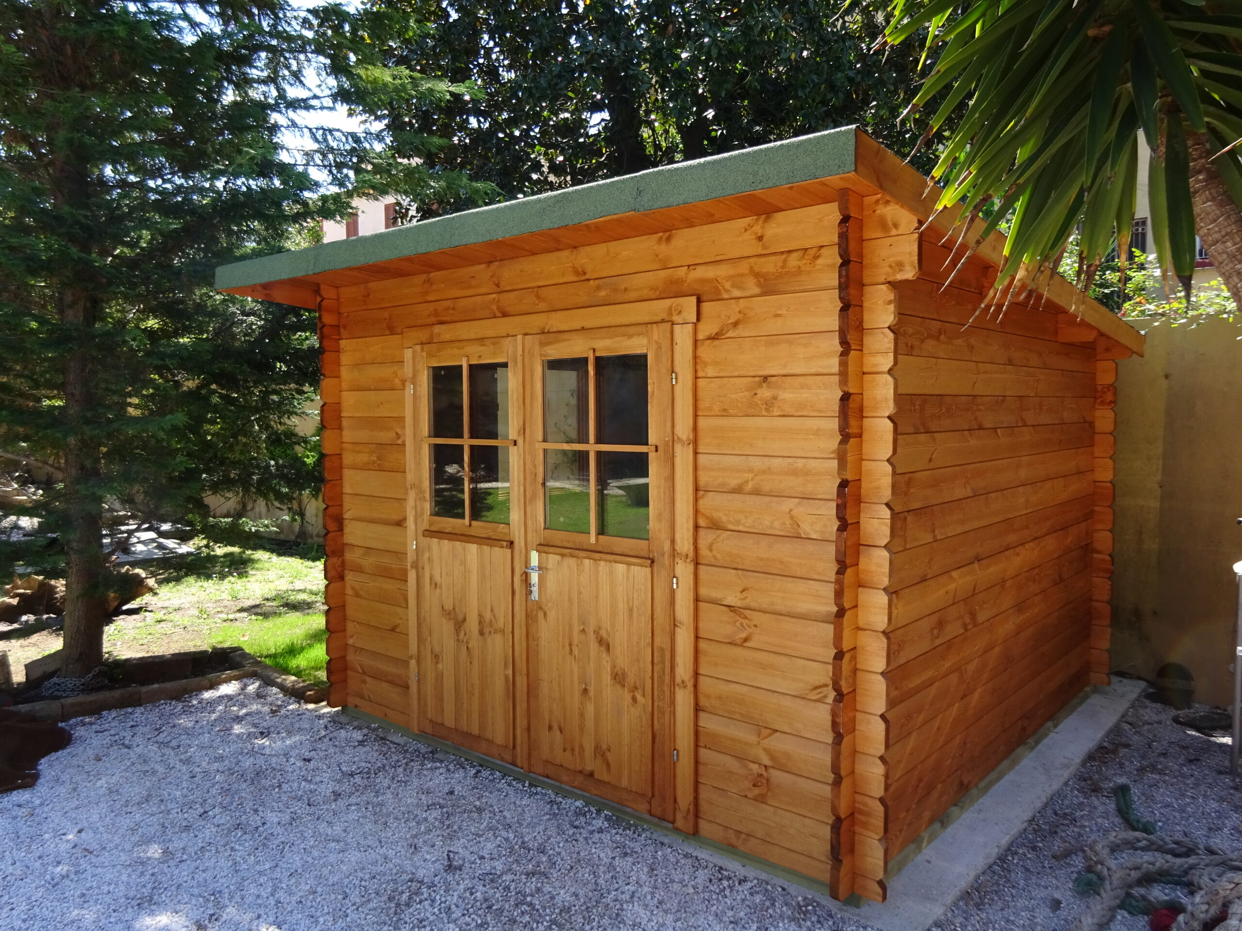 Casetta in legno 3x3 (34mm)_porta doppia monofalda
