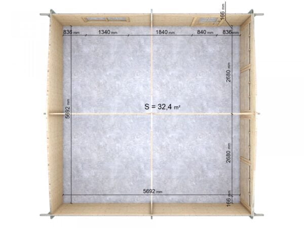 Garage in legno 6x5 (44 mm)