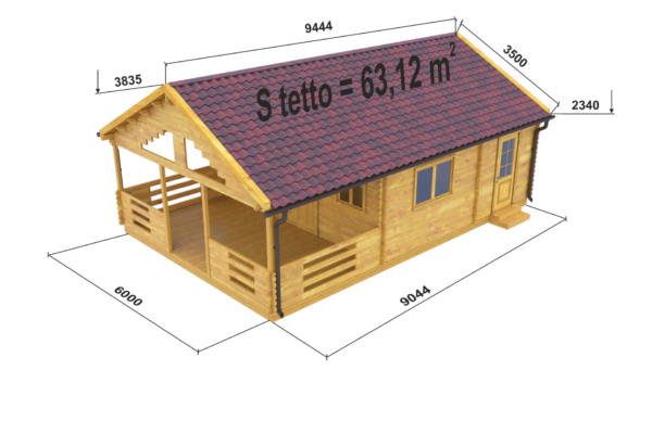 Bungalow in legno 6x9 (misure esterne)