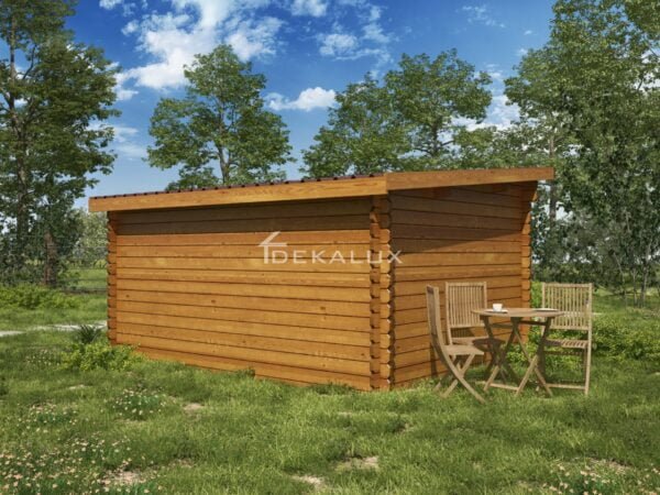 Casetta in legno 4x3 (34 mm) con porta doppia monofalda