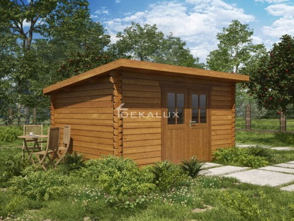 Casetta in legno 4x3 (34 mm) con porta doppia monofalda