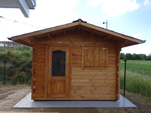 Casetta in legno 3x2 (34mm) con porta singola e finestra