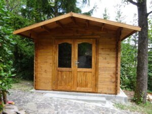 Casetta in legno 3x2 (34mm) con porta doppia