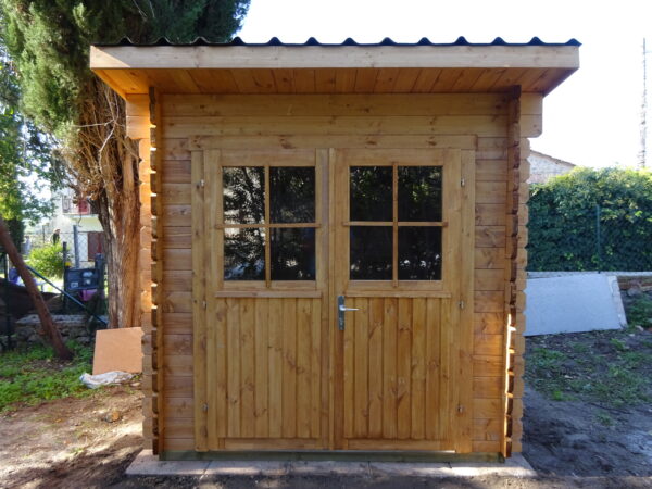 Casetta in legno 2,2x2,2 (34mm)_porta doppia monofalda