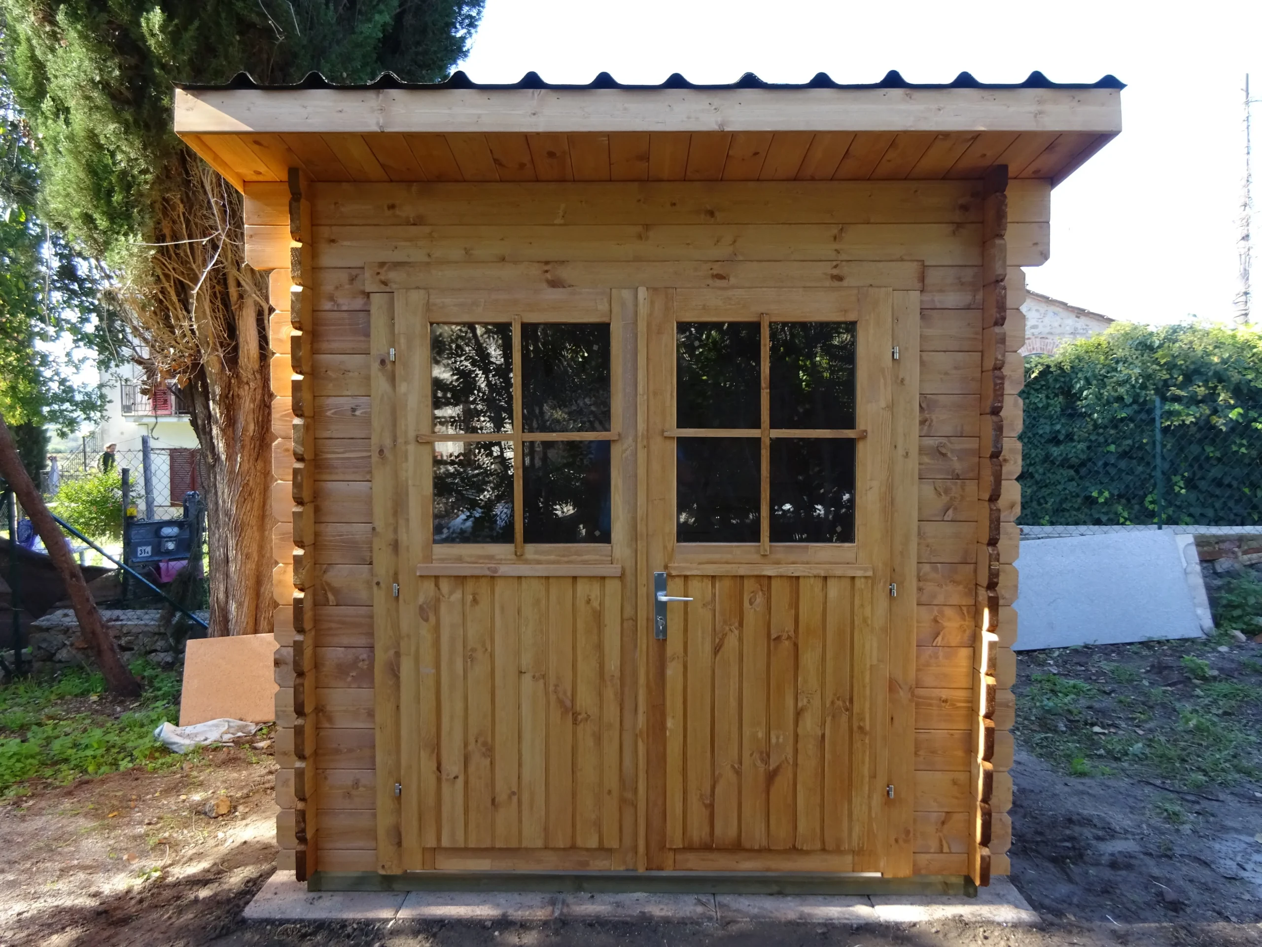 Casetta in legno 2,2x2,2 (34mm)_porta doppia monofalda