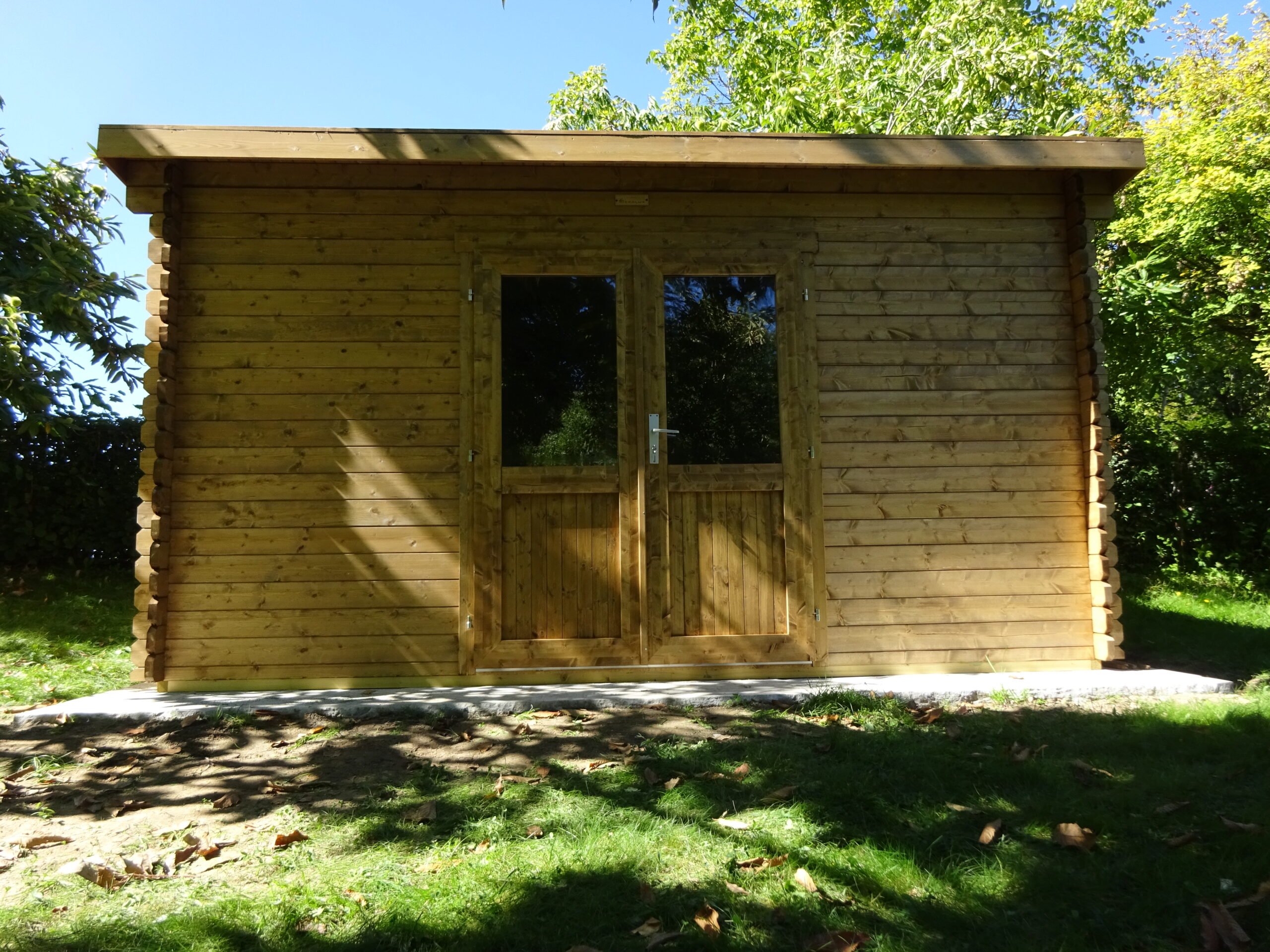 Casetta in legno 4x3 (34 mm) con porta doppia monofalda