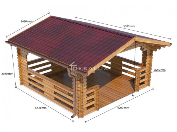 Gazebo in legno 4x4 (44mm)