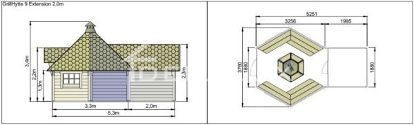 Grill kota 9 mq + sauna box