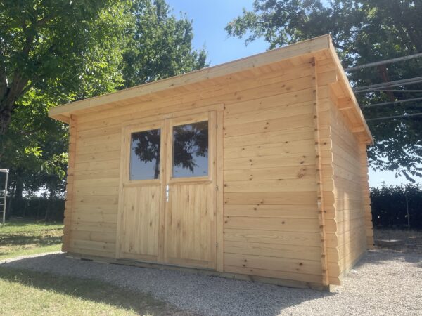Casetta in legno 4x3 (34 mm) con porta doppia monofalda