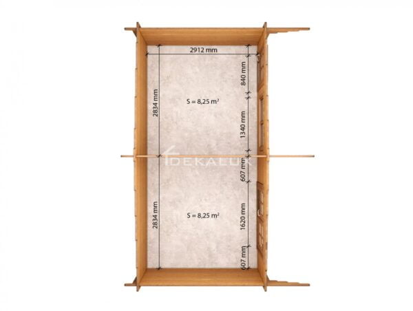 Casetta in legno 6x3 (44mm)