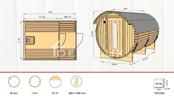 Sauna-botte CAMILLA