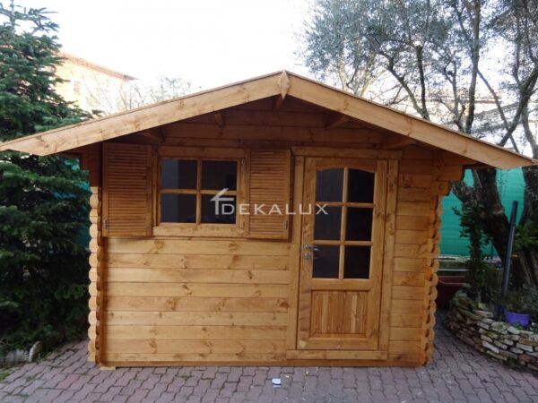 Casetta in legno 3x2 (44mm) con porta singola e finestra