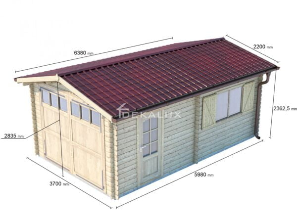 Garage in legno 3,5x6 (44mm)