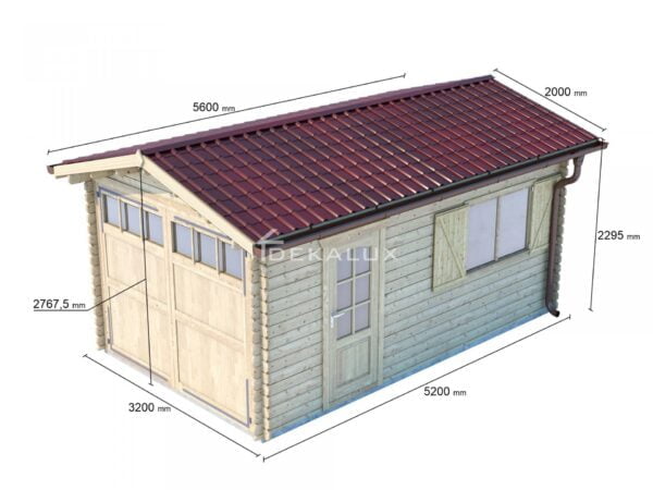 Garage in legno 3x5 (44 mm)