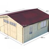 Garage in legno 5x5(44 mm)