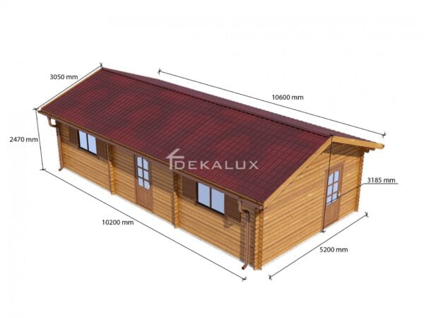Garage in legno 10x5(44 mm)