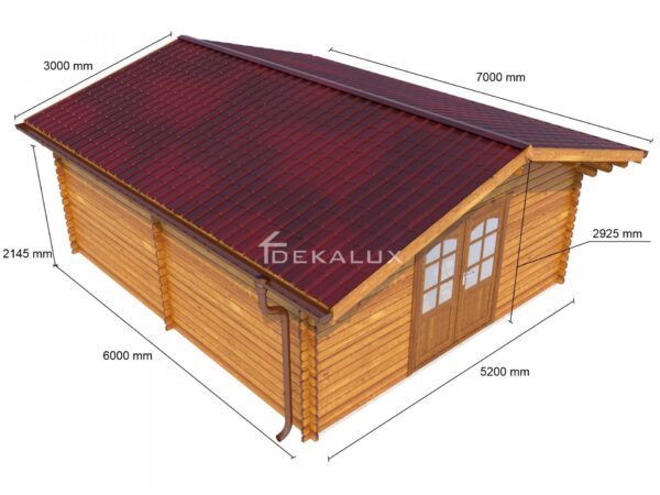 Bungalow 5x6 (44 mm) con porta doppia