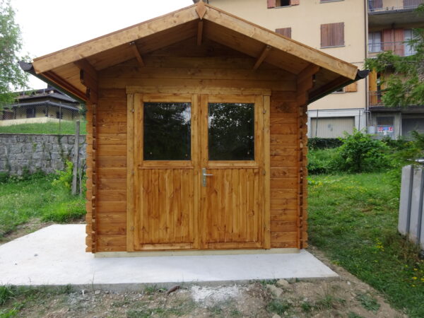 Casetta in legno 2,5x2 (34mm) porta doppia