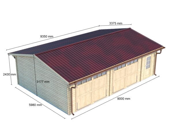 Garage in legno 6x9 (44mm)