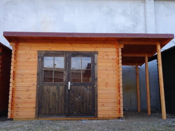 Casetta in legno 3×2,5 (34mm) porta doppia monofalda