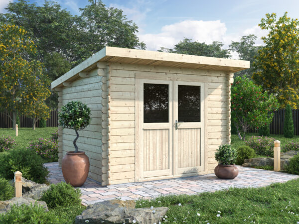 Casetta in legno 3×2,5 (34mm) porta doppia monofalda