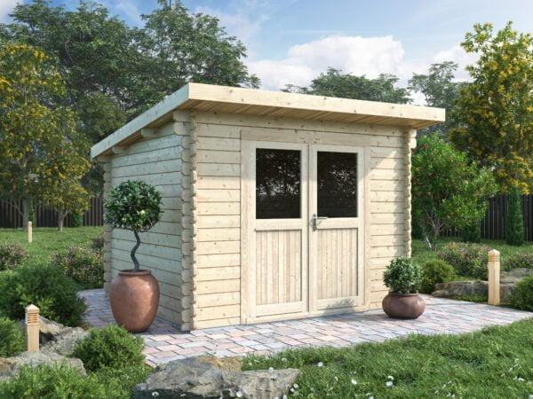 Casetta in legno 3×2,5 (34mm) porta doppia monofalda