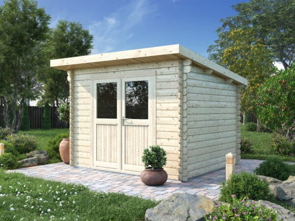 Casetta in legno 3×2,5 (34mm) porta doppia monofalda