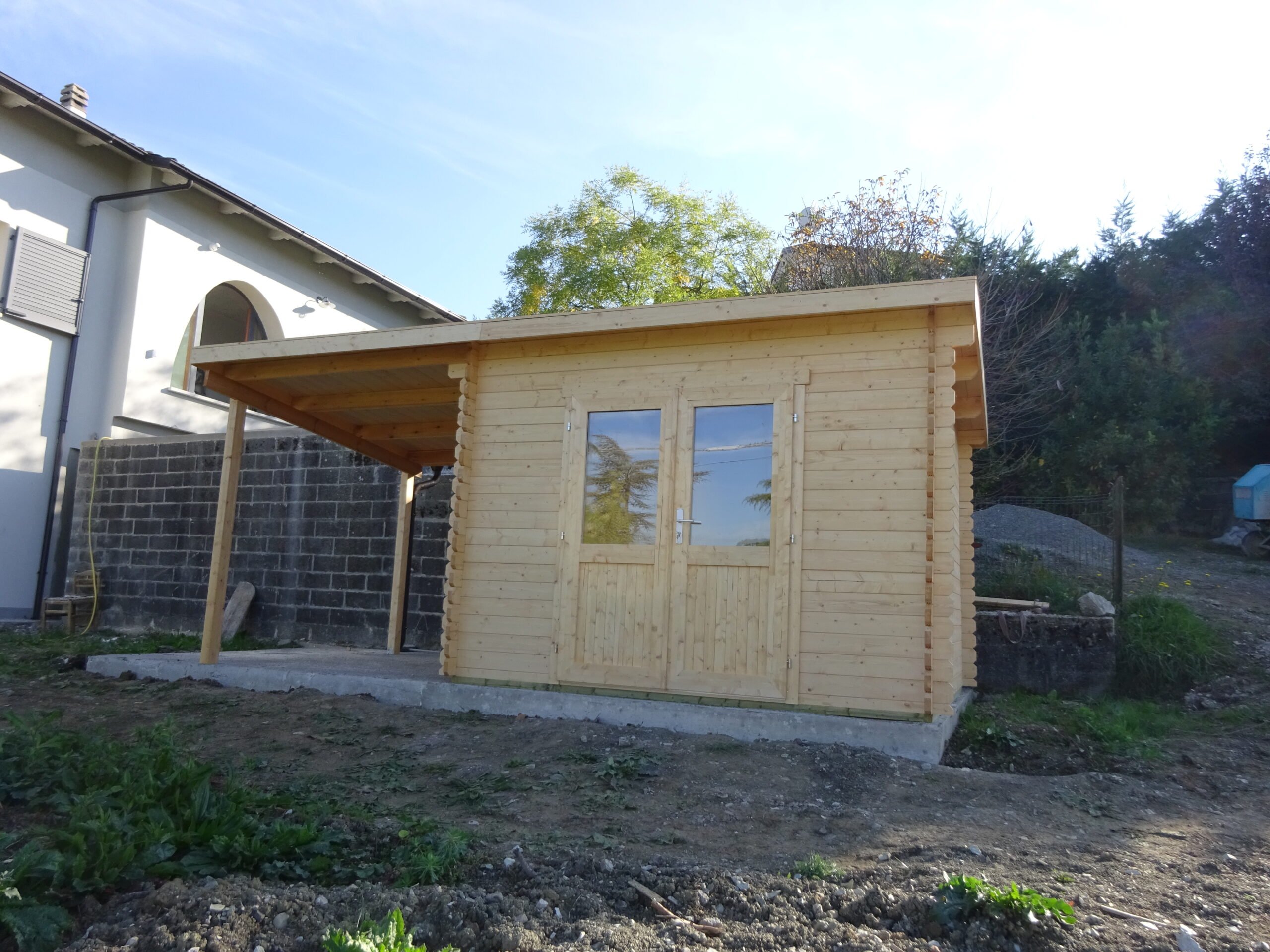 Casetta in legno 3×2,5 (34mm) porta doppia monofalda