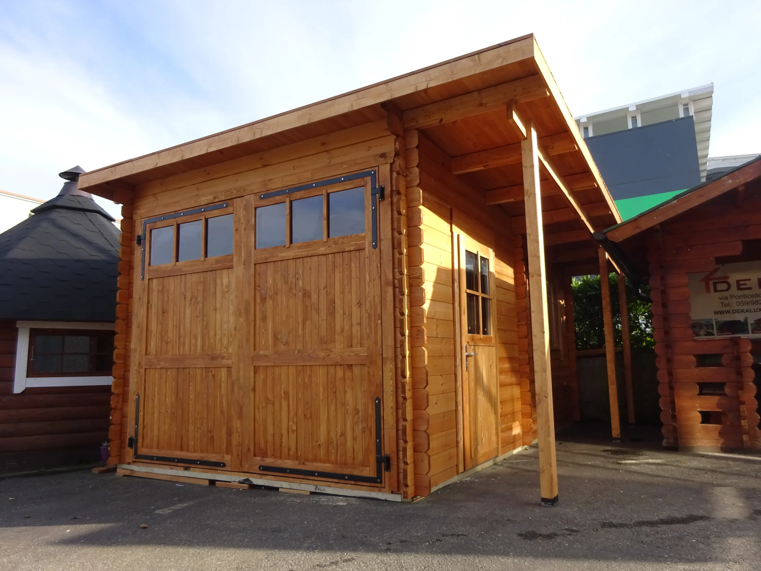 Garage in legno 3x5 (44mm) monofalda
