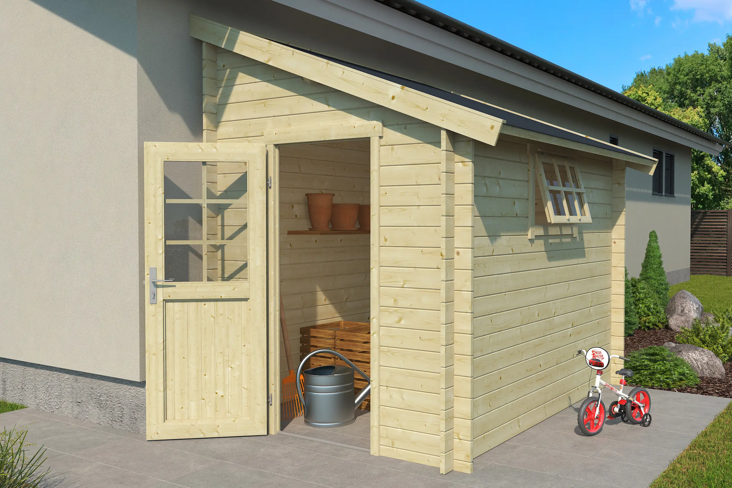 Casetta in legno addossata 1,80x2,75 (28mm)