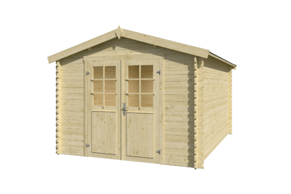 Casetta in legno 2,75x3,80 (28mm) con porta doppia