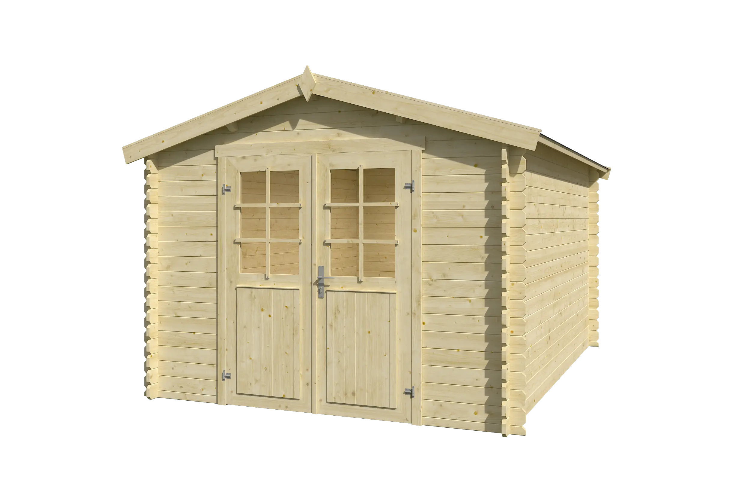 Casetta in legno 2,75x3,80 (28mm) con porta doppia
