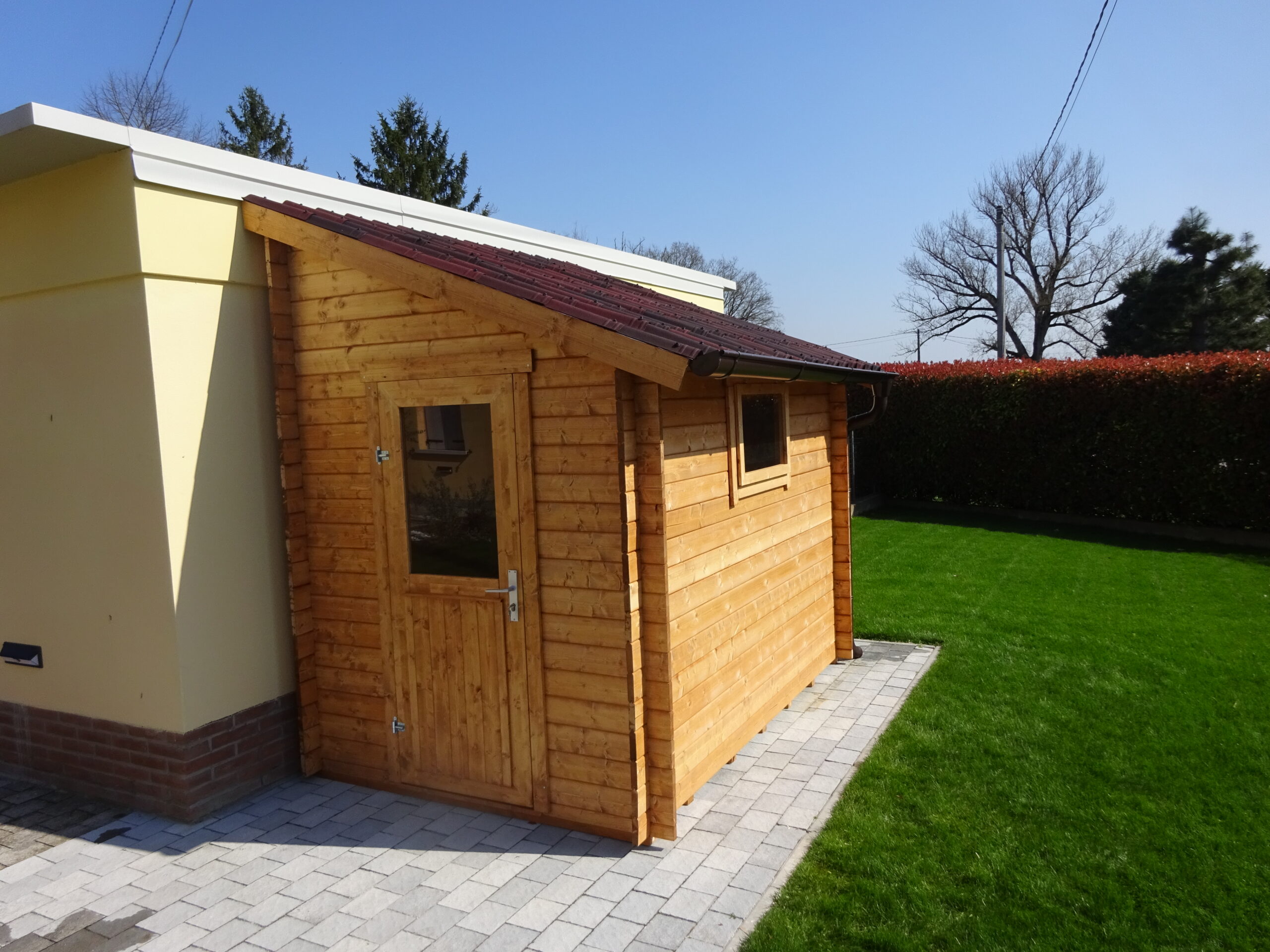 Casetta in legno addossata 1,80x2,75 (28mm)