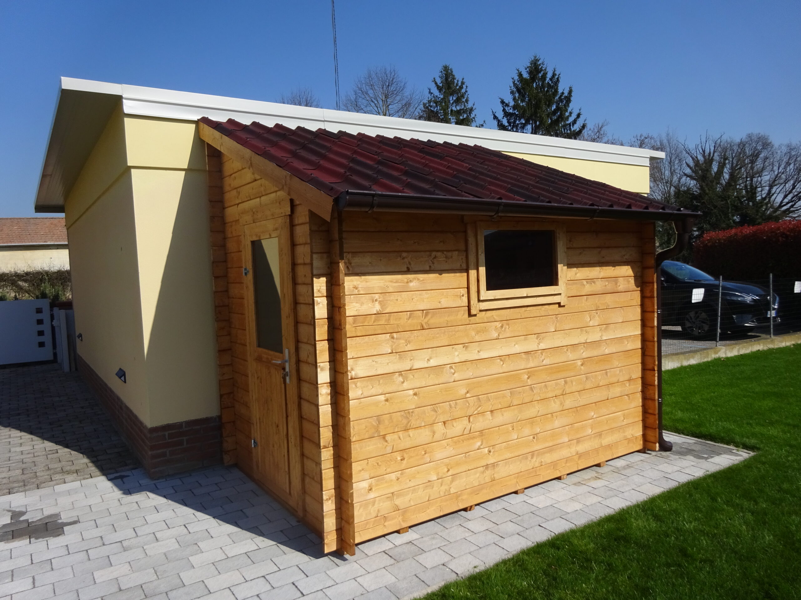 Casetta in legno addossata 1,80x2,75 (28mm)