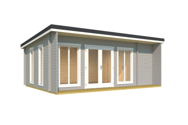 Casetta in legno 6,10x3,90 (44mm) 2 vani
