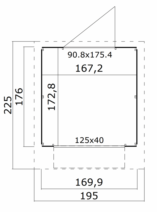 Casetta chiosco 1,70x1,75 (13mm)