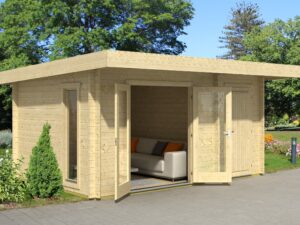 Casetta in legno 4,50x3 (44mm) 2 vani