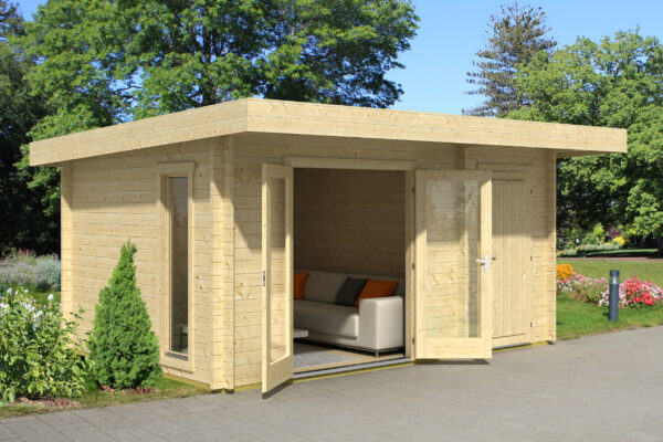 Casetta in legno 4,50x3 (44mm) 2 vani