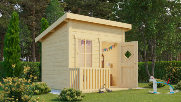 Casetta in legno per bambini 2x1,6 (19mm) monofalda