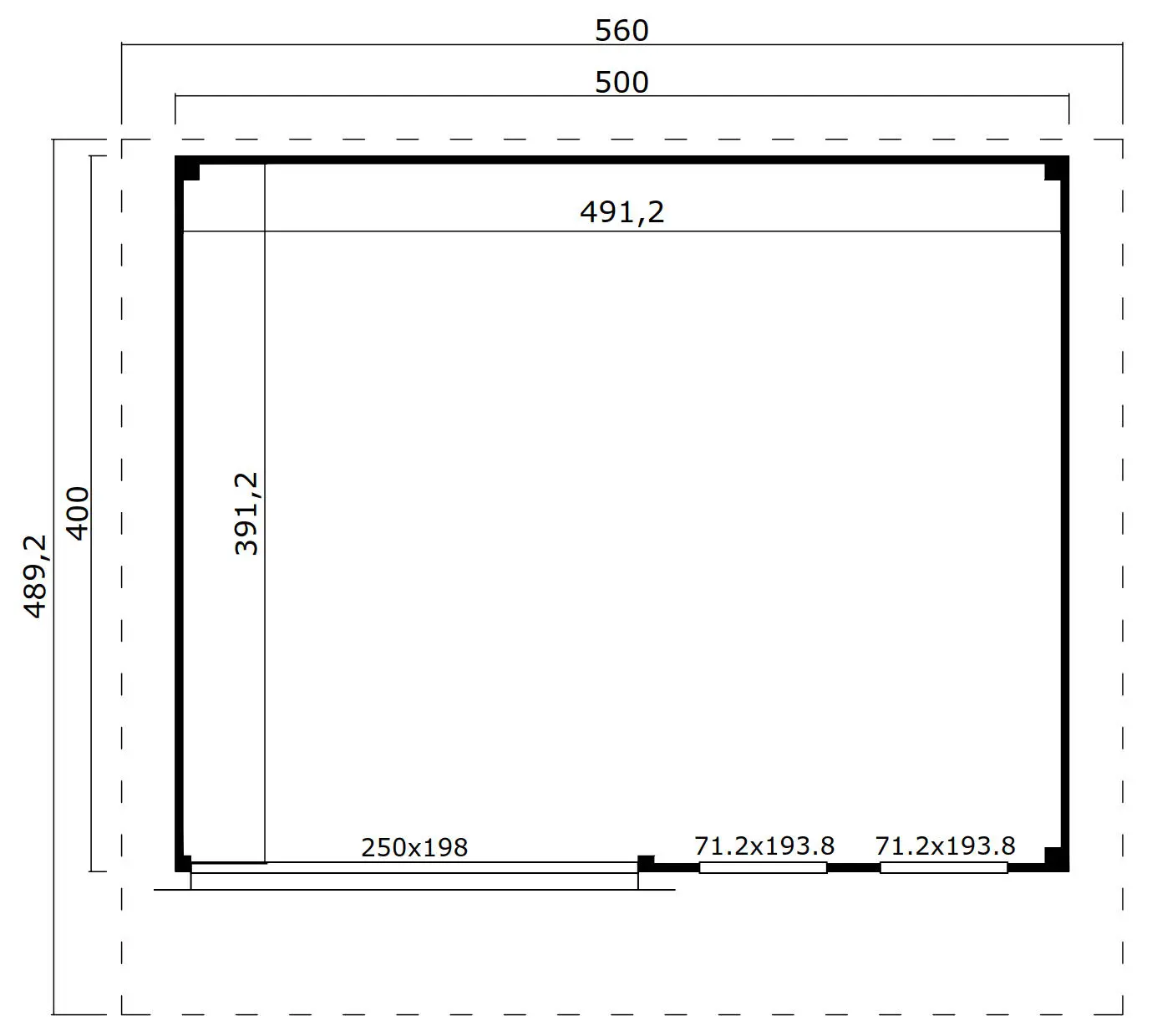Casetta in legno per ufficio 5x4 (44mm)