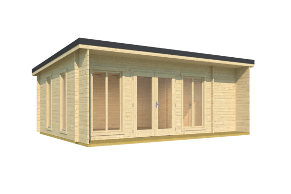 Casetta in legno 6,10x3,90 (44mm) 2 vani