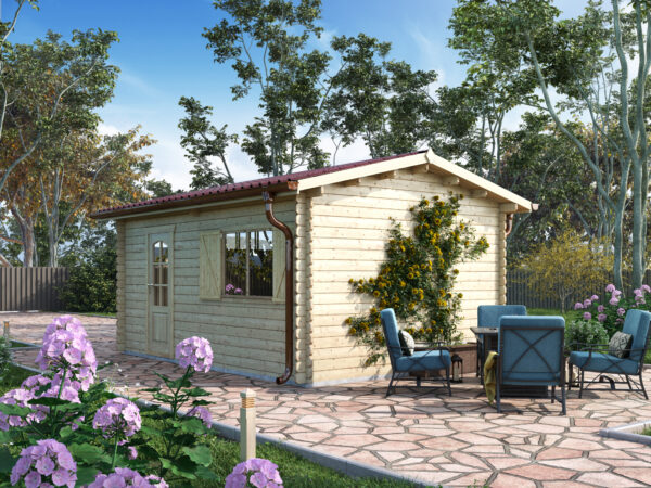 Garage in legno 3,5x5 (44mm) chiavi in mano