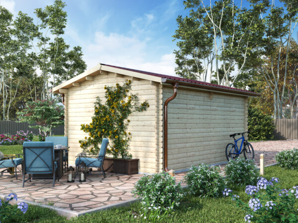 Garage in legno 3,5x5 (44mm) chiavi in mano