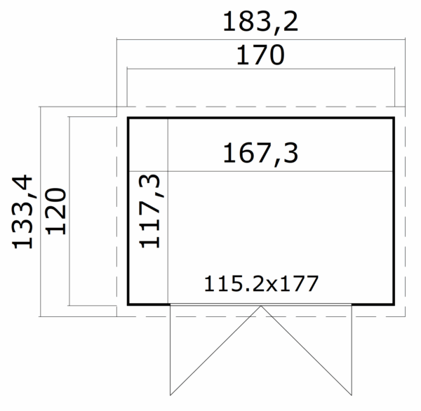 Casetta in legno 1,7x1,2 (13mm)