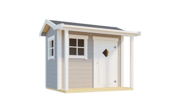 Casetta in legno per bambini 2x1,2 (19mm) con tettoia