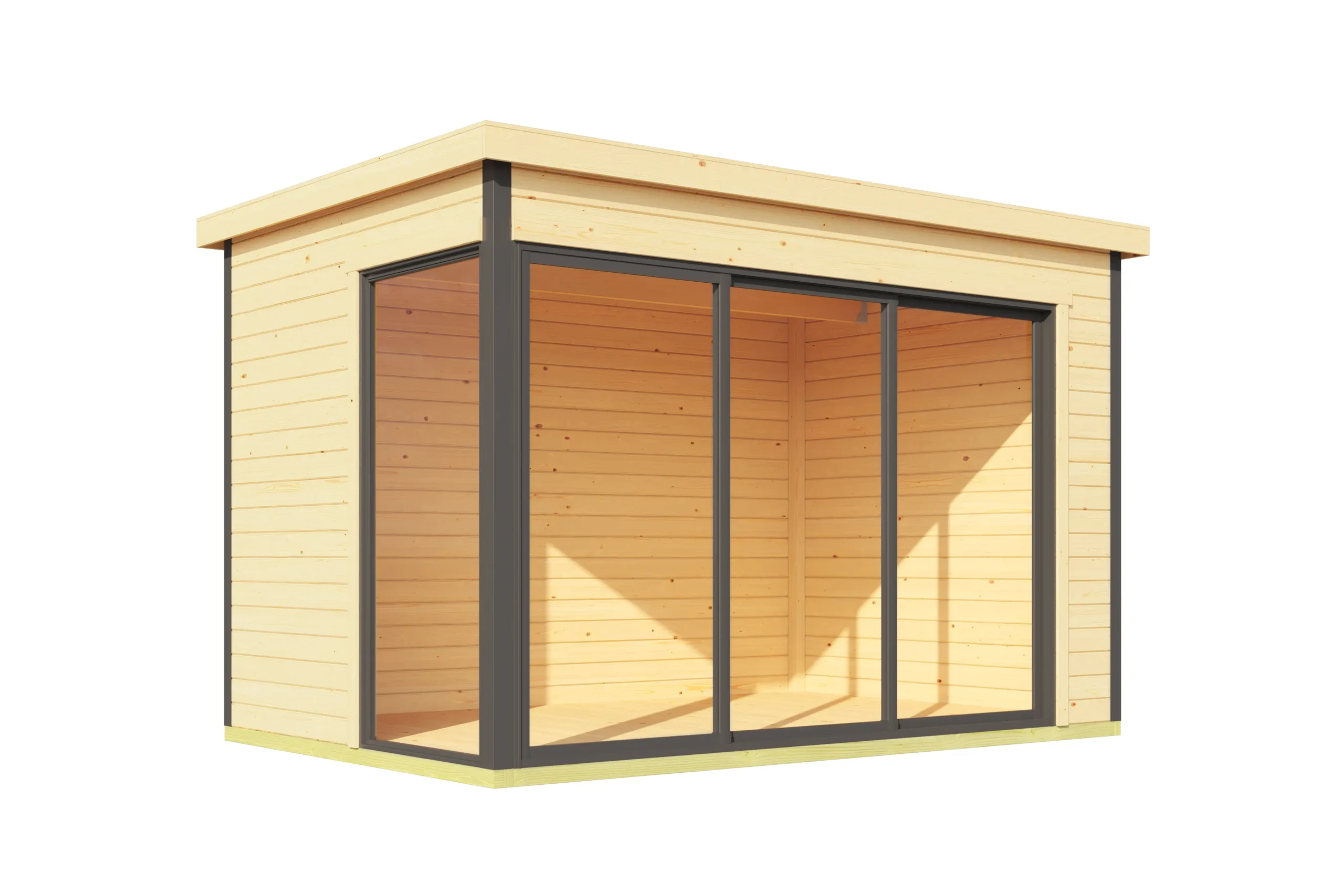 Casetta in legno per ufficio 3,6×2,4 (44mm) - Porta XL