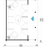 Casetta per campeggio 5,5x4 (70mm)