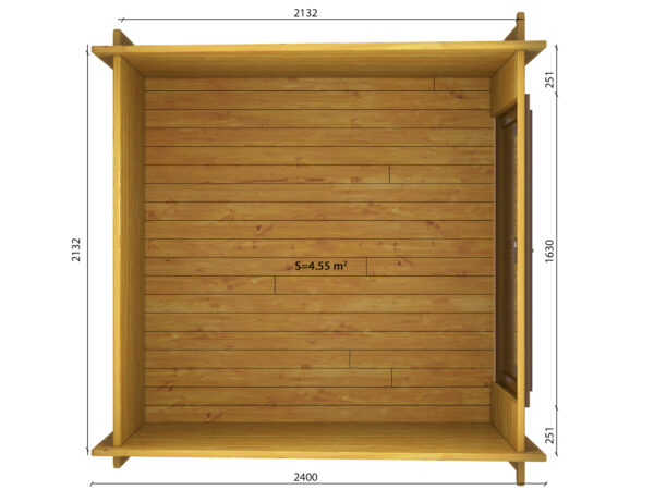 OFFERTA - Casetta 2,2x2,2 (34mm) chiavi in mano